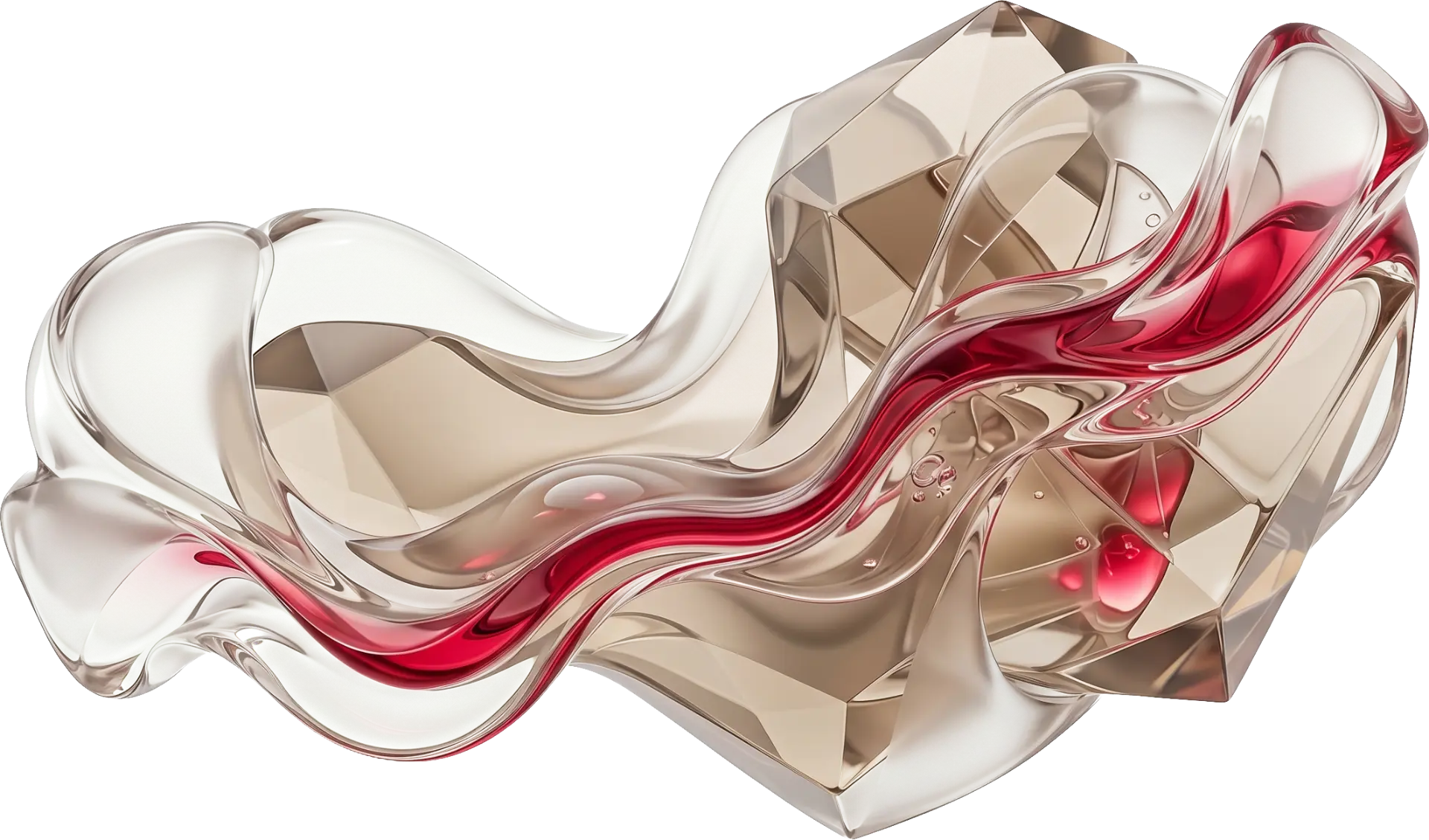 Abstrakcyjna szklana forma — studio DTP
